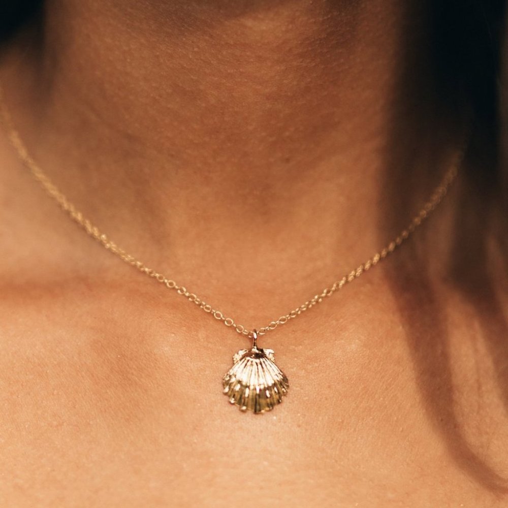 Golden Sunrise Shell Necklace